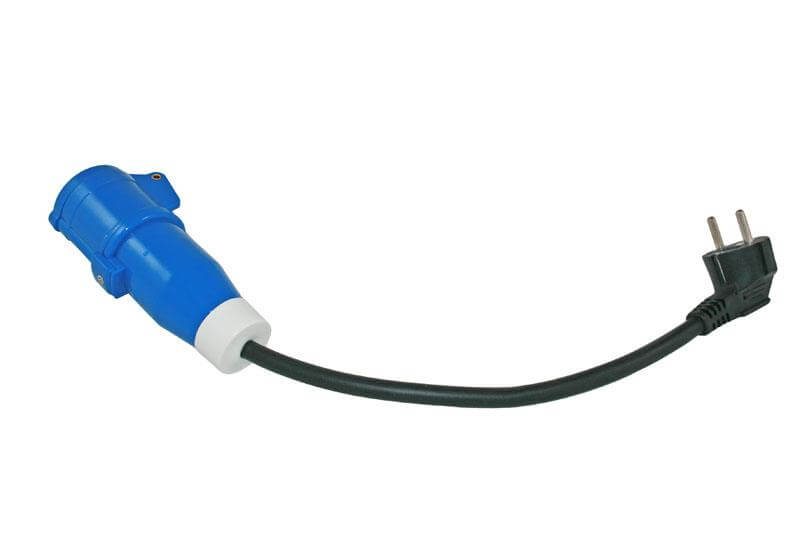 Verloopkabel Franse stekker naar CEE contra stekker - zonder verkoopverpakking