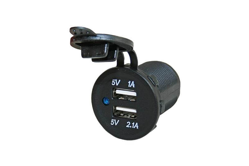 Power Line USB lader inbouw met 2x USB-A met maximale laadstroom 3.1A