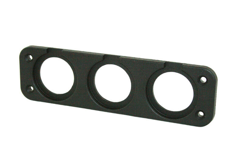 Power Line inbouwframe 3 voudig zwart