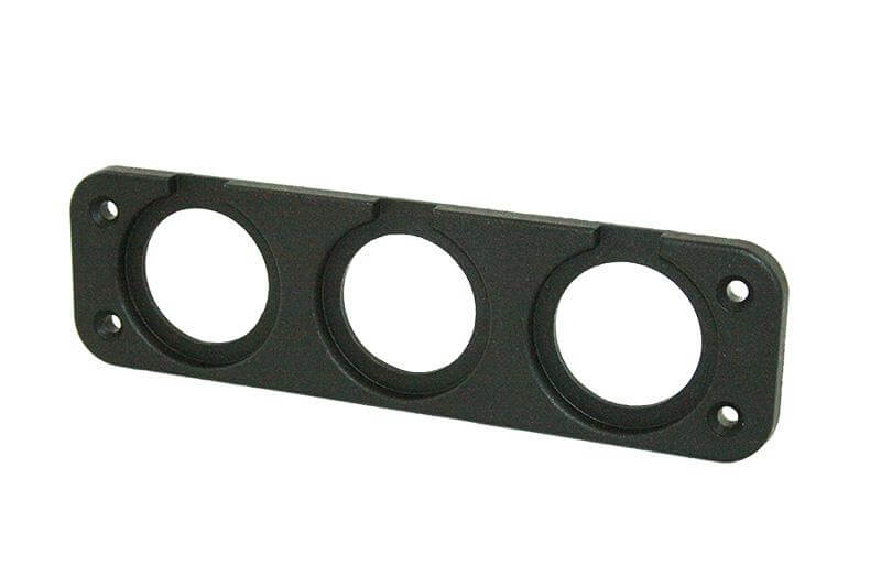 Power Line inbouwframe 3 voudig zwart