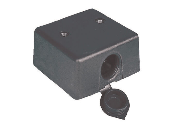 12V wandcontactdoos UNI opbouw met deksel